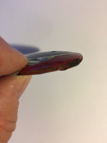 Vintage Black Lacquer Skull Head Lightening Pin Grateful Dead