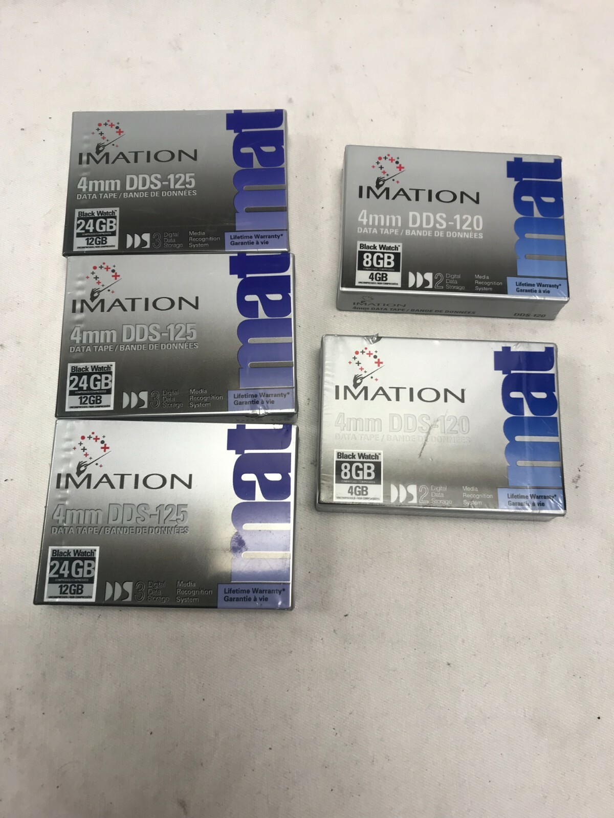 imation 4mm DDS-125 データテープ 24GB Brand NEW Genuine Imation 4mm DDS-125 DAT New Sealed