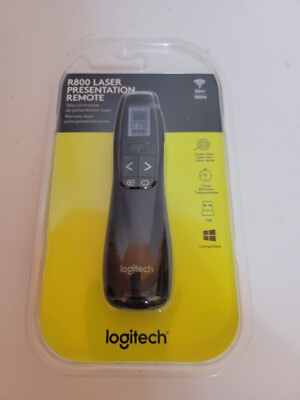Logitech R800 Laser Presentation Remote Control - Black New Sealed