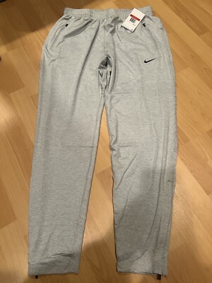 Nike Mens Dry Element Running Pants Light Grey AJ3638 Size LARGE