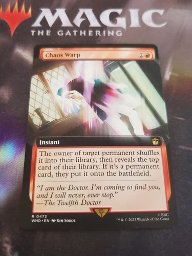 Mtg. Chaos Warp. Extended Art. #473 Doctor Who. Pack Fresh