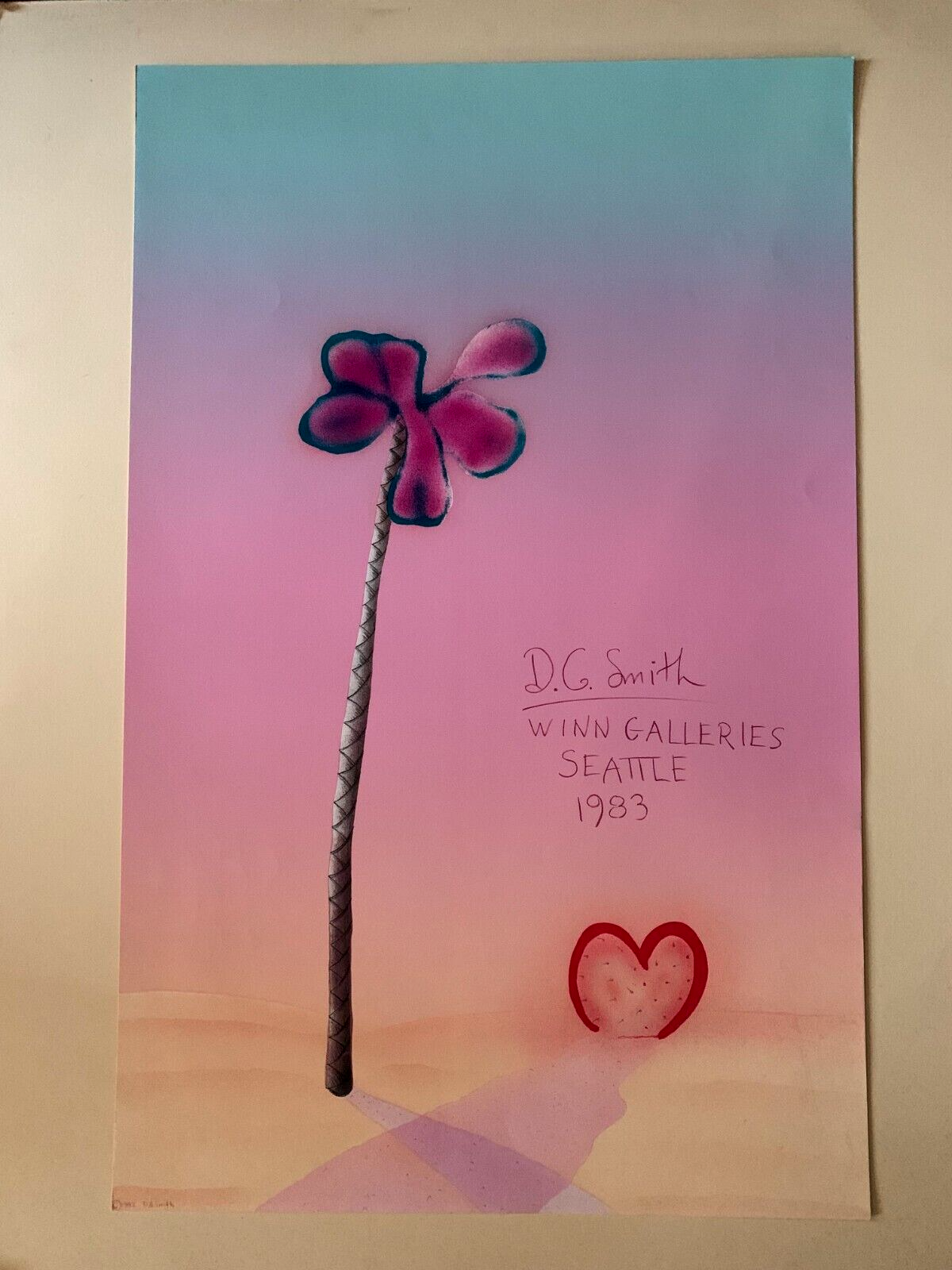 Original DG Smith Heart & Palm Winn Galleries Seattle 1983