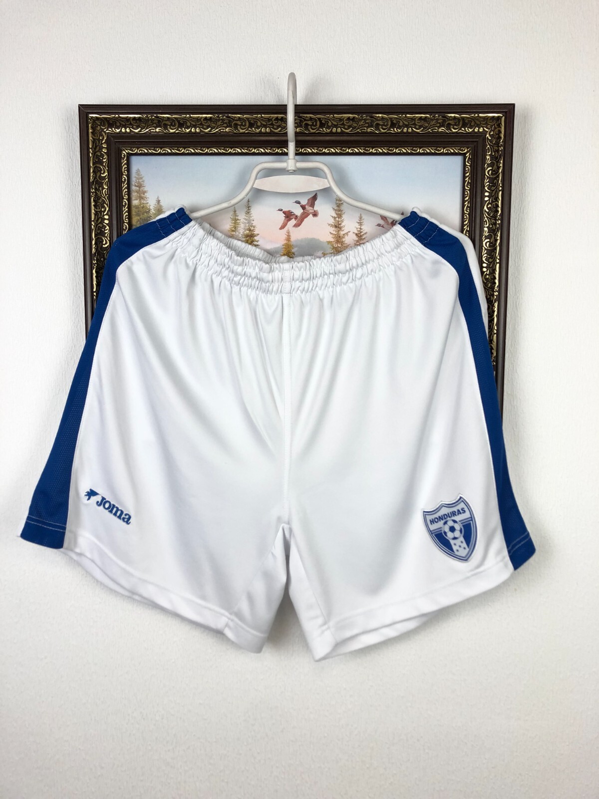 ☆hinahalunano☆【GULFCOAST SPORTSWEAR】 Vintage Joma Honduras Football Shorts Soccer White Track