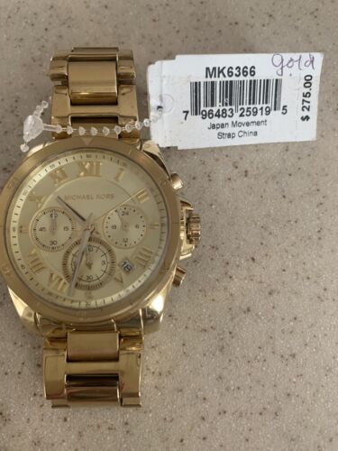 Michael Kors Chronograph Date Stainless S. Gold Watch 6366 Michael Kors Chronograph Date Stainless S. Gold Watch 6366