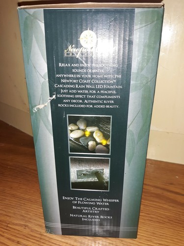 Cascading Rain Wall LED Tabletop Water Fountain with Adapter included