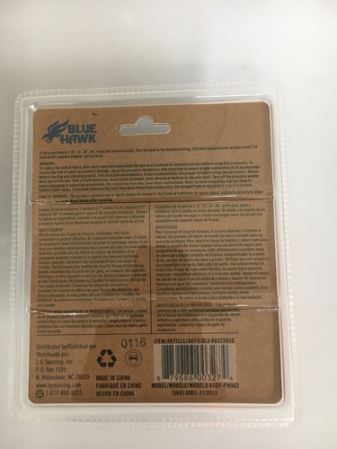 Blue Hawk 6-In-1 Change-Over Nozzle Pressure Washer Spray Universal 0372910