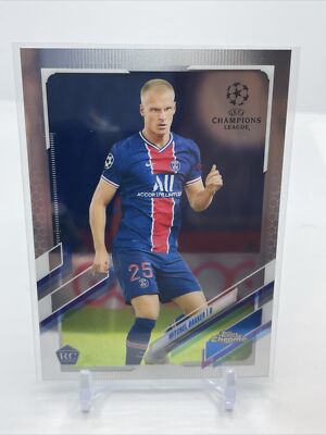 2020-21 Topps Chrome UEFA Champions League Mitchel Bakker Rookie #51 PSG