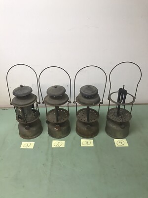 LOT OF 4 UNTOUCHED ORIGINAL 1920s NULITE COLEMAN QUICK LITE TYPE LANTERN MICA