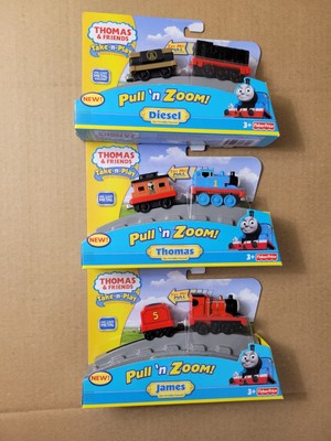 Thomas & Friends Takes-n-Play Pull 'n Zoom Thomas Diesel & James Lot of 3 New