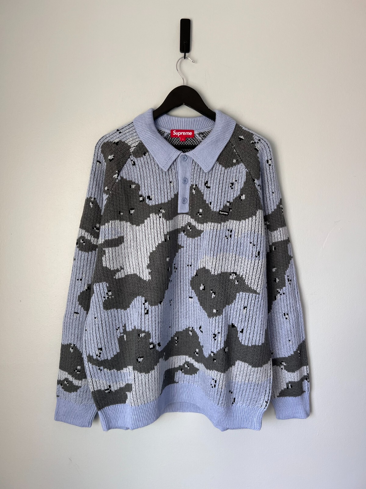 Supreme Small Box Logo Sweater - Size XL - Blue Camo - NEW