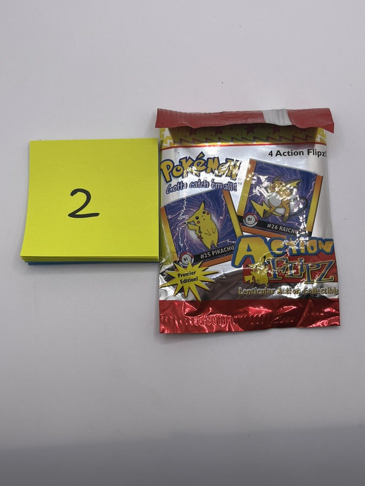 Pokemon Action Flipz Premier Edition 4 Card 1999 SEALED
