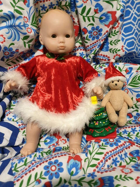 bitty baby christmas dress