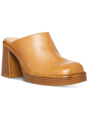

STEVE MADDEN Женские бежевые кожаные сабо без шнуровки на платформе 1 дюйм, 7,5 м, Бежевый, FLIR04S1