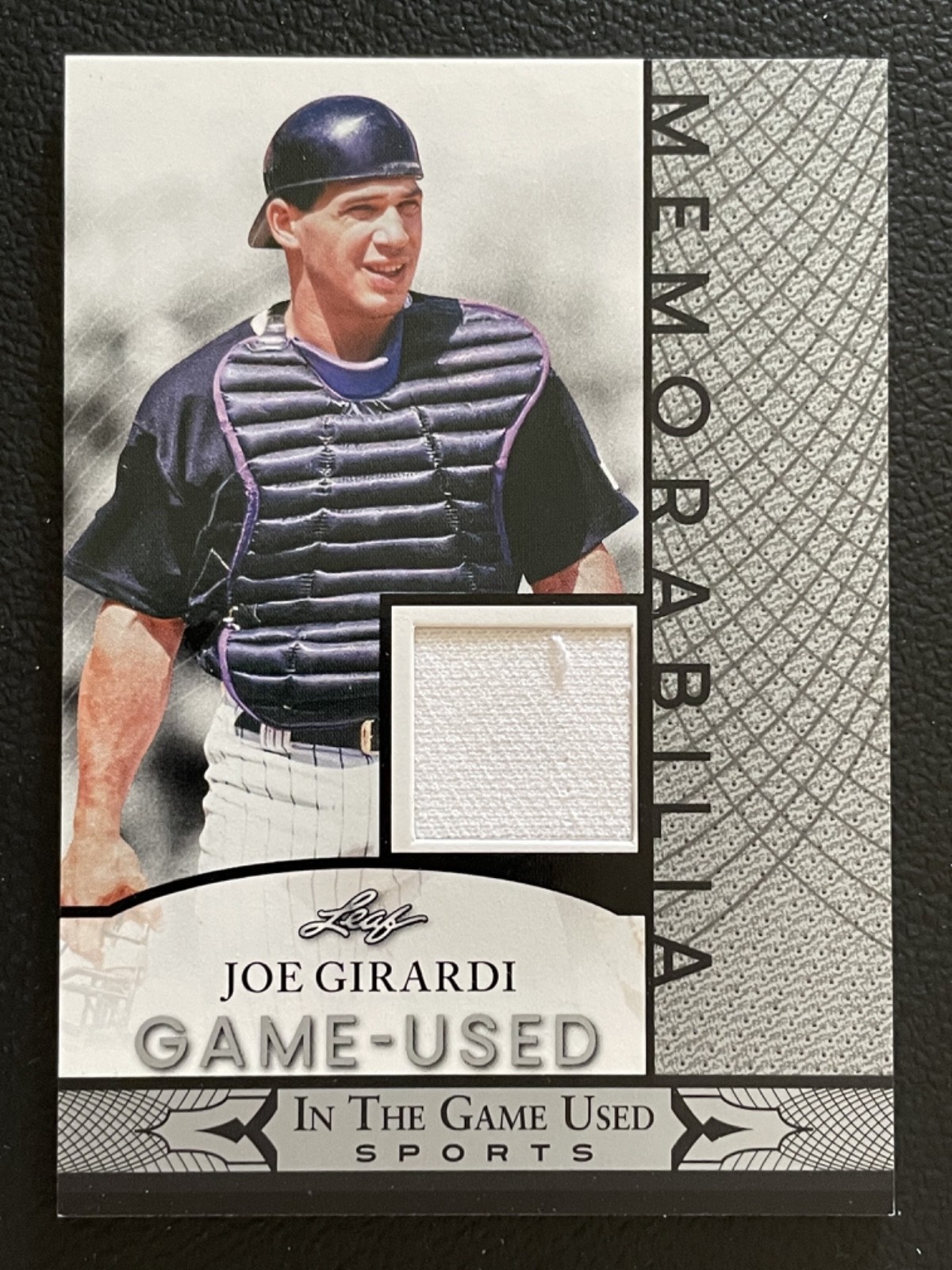 2024 Leaf In The Game Used Memorabilia Silver Joe Girardi Jersey