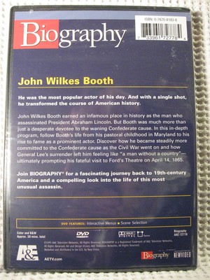 A&E BIOGRAPHY John Wilkes Booth (new), Tony Danza, Donald Rumsfeld