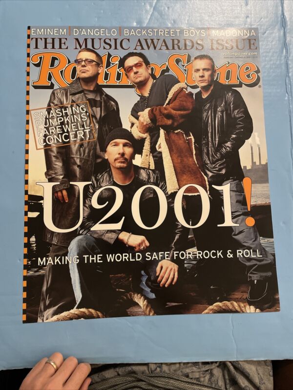 S2 U2 Rolling Stone Poster Promo U2001! Rare January 18  2001 18 X 22 Rock