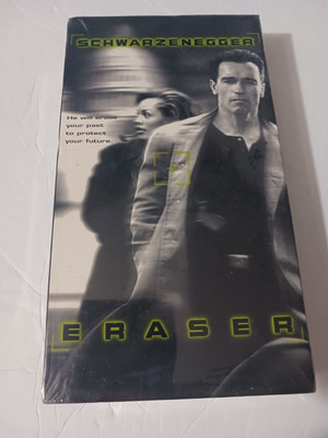  FACTORY SEALED!! VHS TAPE ARNOLD SCHWARZENEGGER in ERASER    A 1996 RELEASE
