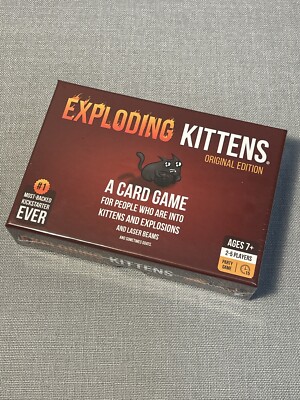 Exploding Kittens Card Game New Sealed Original Edition Ages 7+ 2-5 Players