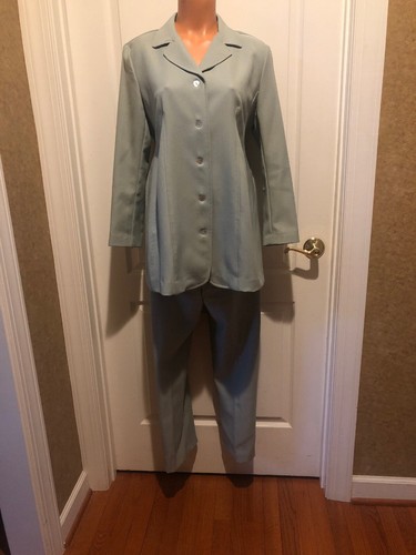 STEENA Maternity 3pc Green Blazer Pant Skirt Suit Outfit Size S