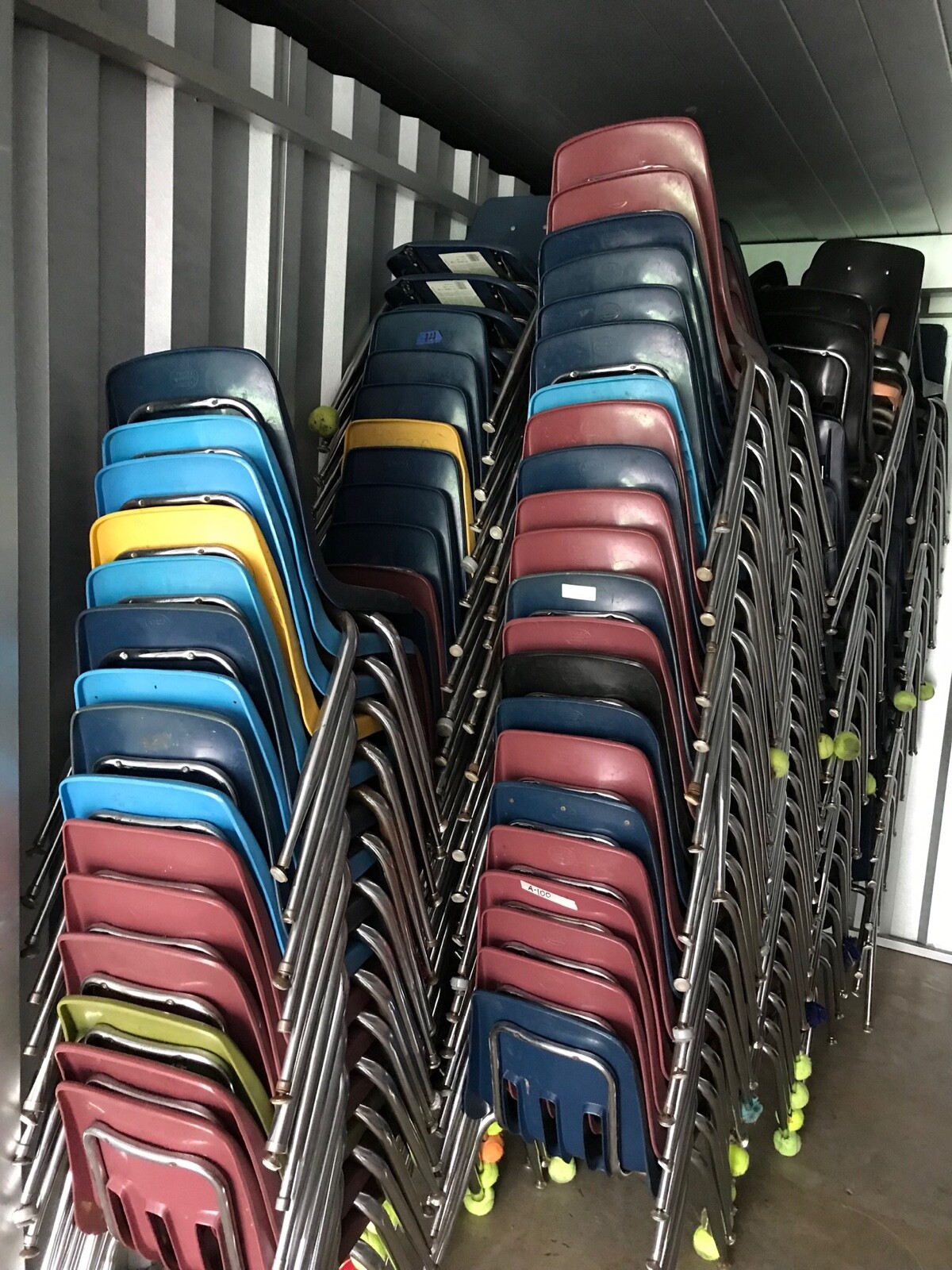 LOT OF 300 Mix used virco chairs LOT OF 300