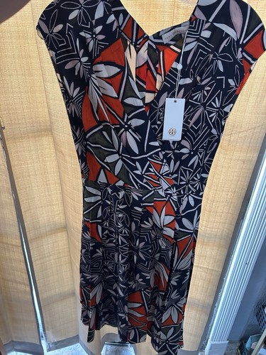 Pre-owned Tory Burch Acoma Pottery Silk Wrap Midi Dress Sz 0 $595 Msrp In Red