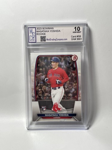 ゲームセンター・ゲームカード Bowman Masataka Yoshida Blue Rookie Masataka Yoshida 2023 Bowman #58 Sky Blue #/499 PSA 9 Rookie