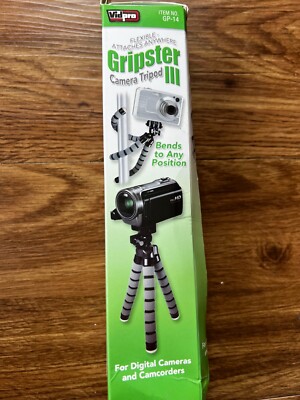 Gripster Camera Tripod III VidPro Flexible Attaches Anywhere Brand New GP-14