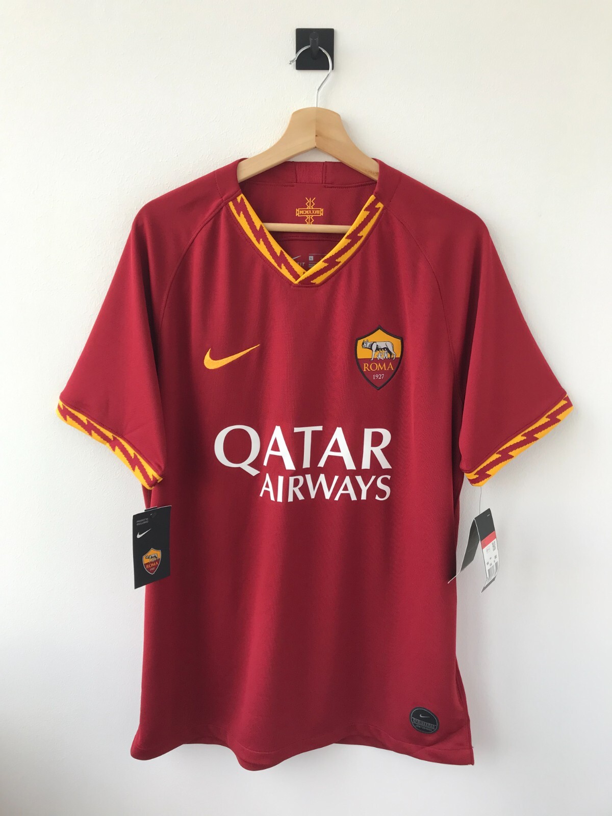 AS ROMA ITALY 2019/2020 HOME FOOTBALL SOCCER SHIRT JERSEY