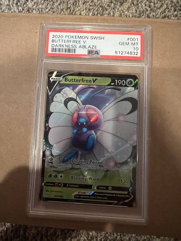 2020 POKEMON SWSH # 001 BUTTERFREE V PSA 10 GEM