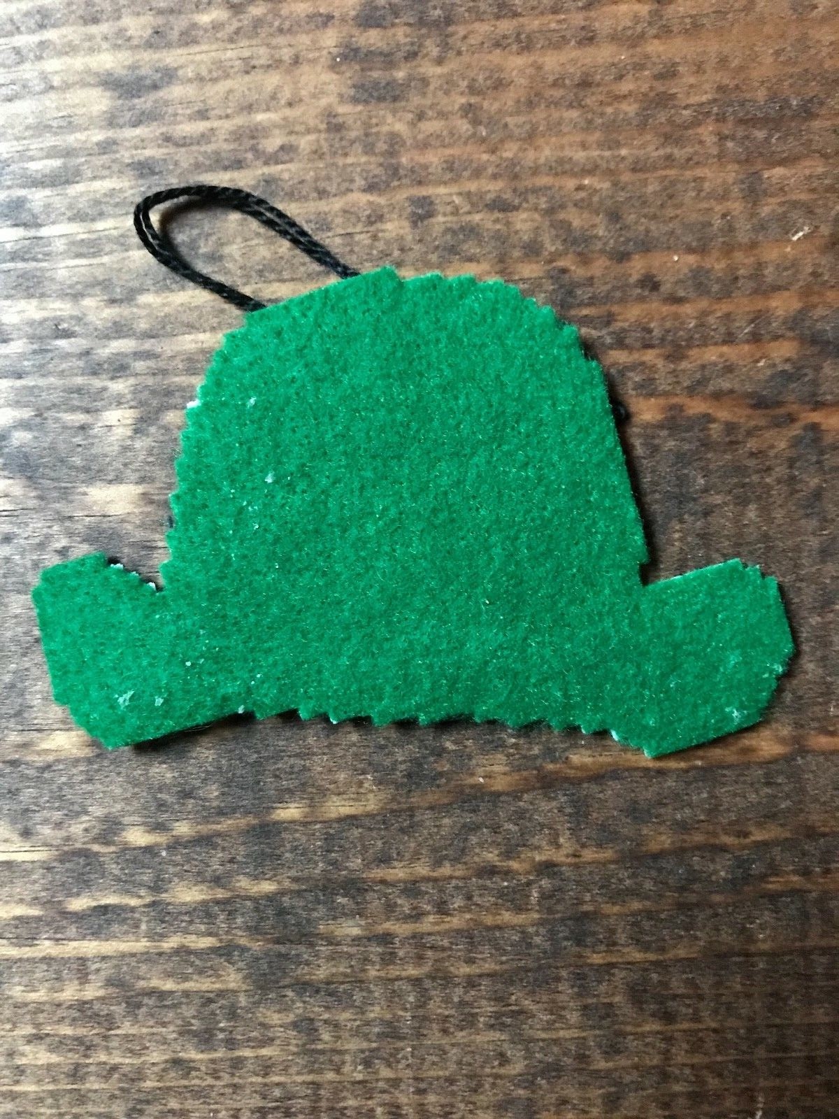 Handmade Cross Stitch St. Patrick's Day Decoration Ornament-Completed-Irish Hat