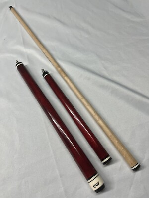 Rhino Break Jump Cue Burgundy Stained Fancy Ringwork 19.5 Ounces