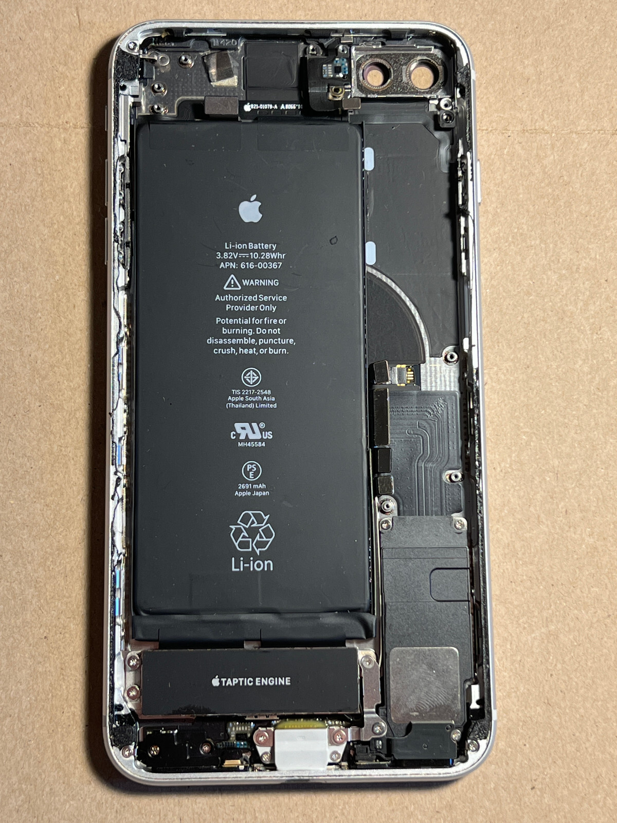 Apple iPhone 8 plus silver original oem housing battery