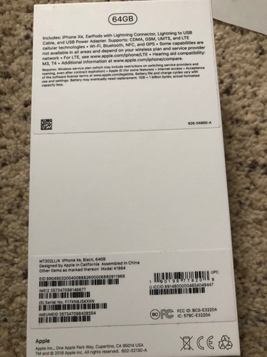 iPhone Xr Black 64 Gb Apple NEW Genuine OEM Authentic Not China Cheap Stuff