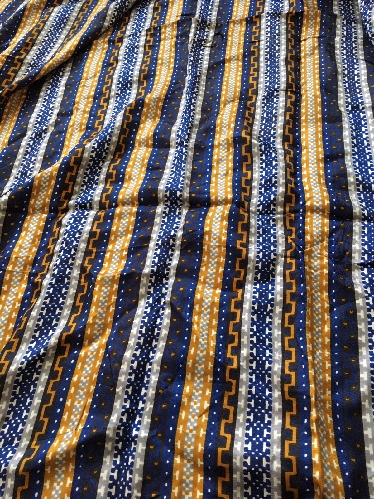 Vintage Acestate Scarf Shirt Fabric Mid Century Modern Geometric 3.25 yards