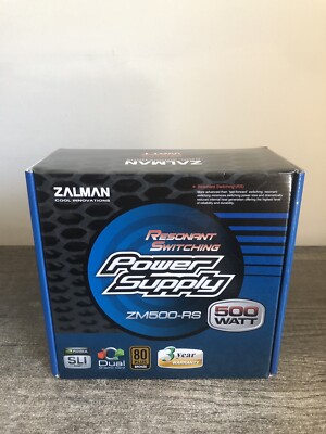 New In Box NOS Zalman Resonant Switching 500W Power Supply ZM-500RS 