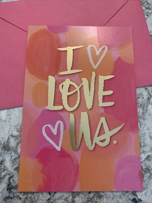 I Love Us - Wife Husband Girlfriend Boyfriend 5.5 x8  Hallmark Greeting Card