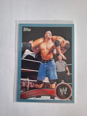 2011 Topps WWE #1 John Cena Blue Serial #431/2011