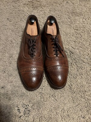 Allen Edmonds Strand Cigar Brown Oxford Dress Shoe 10 EEE