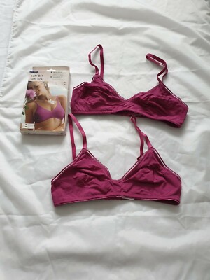 Women's Soft-BH Comfort Underwired Bra Microtouch Fuchsia Size 36B/ 80B Pair New