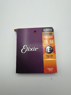 Elixir Strings Phosphor Bronze Acoustic Guitar Strings , Medium (.013-.056)