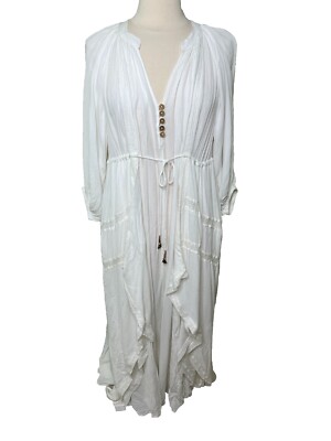 Free People Maxi Dress Over Sized Crepe Fairy Boho Gypsy New with Tags