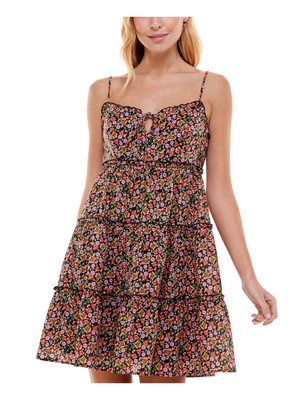 Короткое платье с замочной скважиной и черным галстуком B DARLIN Womens 11\12