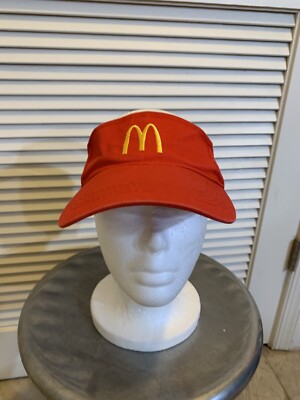 Red McDonalds Visor - Golden Arches - One Size Fits All - Golf Hat Cap Crew