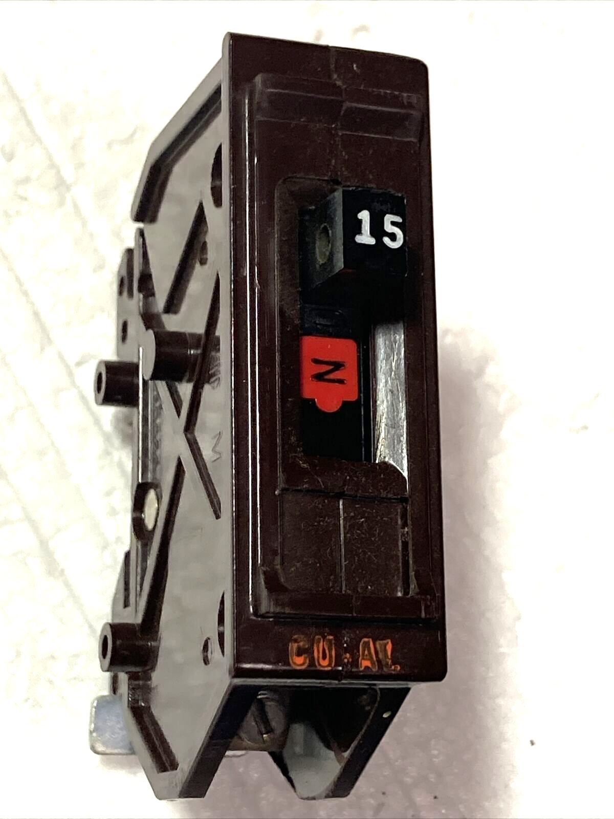 Wadsworth A115NI 15 Amp “15” On Handle 1P METAL FOOT Circuit Breaker A15 A115