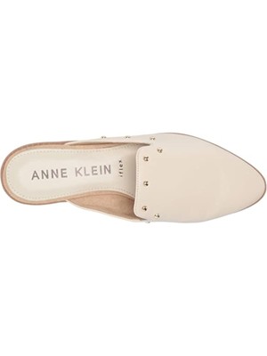 

ANNE KLEIN Женские бежевые кожаные шлепанцы на мягкой подкладке с миндалевидным носком ши, 10 м, Бежевый, SHEA03F9