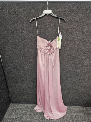 J.L.M Couture Strapless lilac bridesmaid/prom dress with 3d flower detail (317)