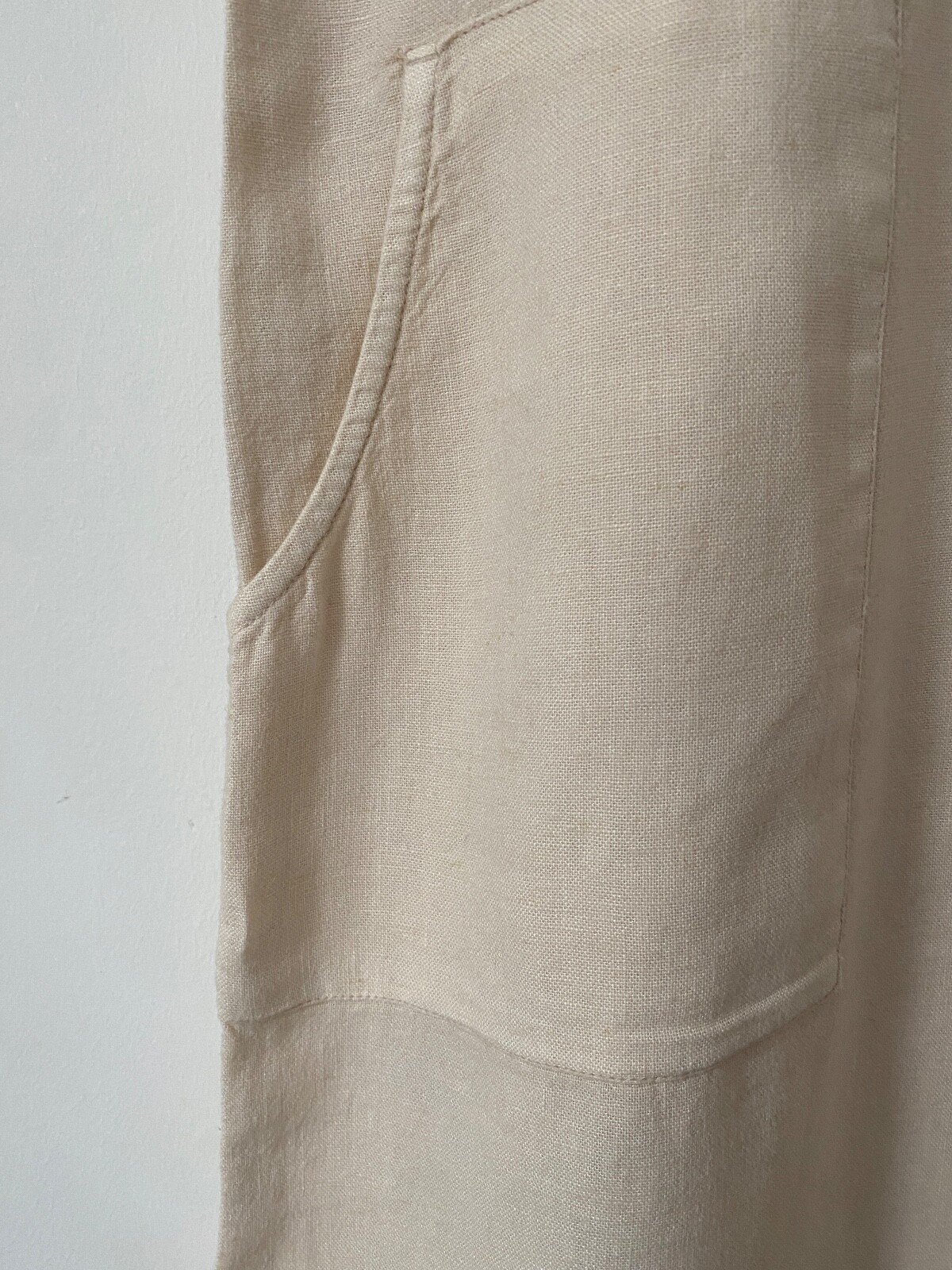 naturals d&co. Linen Blend Tee Dress With Pockets S, M Blue, Beige, Khaki & Turq - Picture 6 of 12