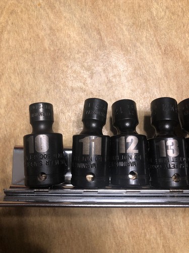 CORNWELL TSMUP2210RS 3/8DR SHORT METRIC Impact Universal SOCKET SET $460 List