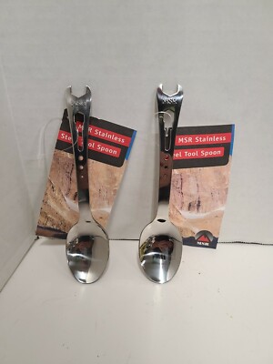 Lot Of 2 NWT Alpine MSR Stainless Multi-tool Spoon Stove Wrench Hiking Camping 