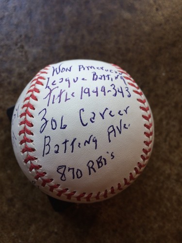 George Kell Autographed Signed Stat Ball Statball Baseball JSA